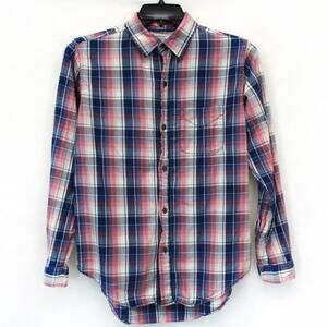 CURRENT ELLIOT THE PREP SCHOOL PLAID REVIVAL SHIRT BLOUSE TOP SIZE 1